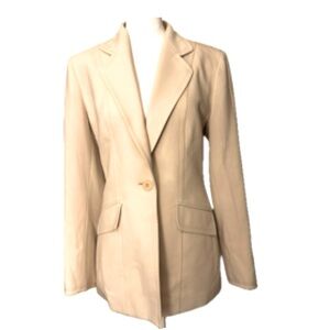 Kasper Summer Jacket, Cream/Eggshell, Size 4.